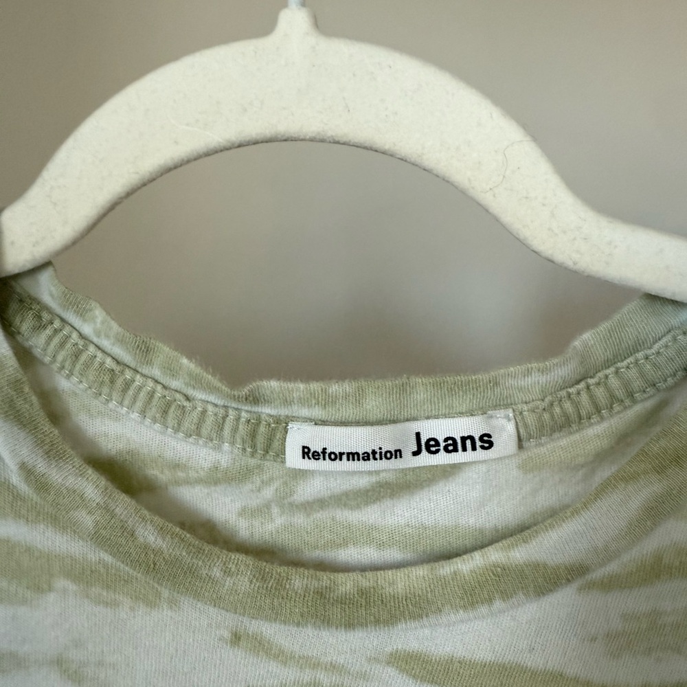 Reformation Green Long Sleeve Tee
